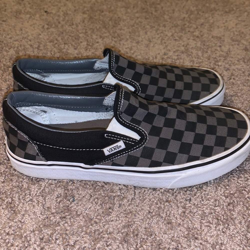 Vans Slip-Ons Checkerboard "Black" 8 Mens